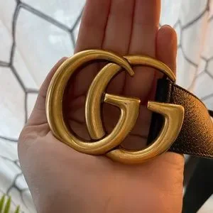 41 inch large Gucci Double G Marmont Belt GG Marmont canvas belt in beige - Gucci | Mytheresa main image 3